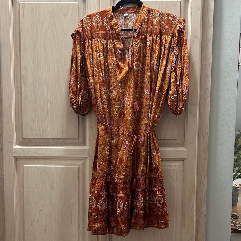 Bohemian Orange Dress